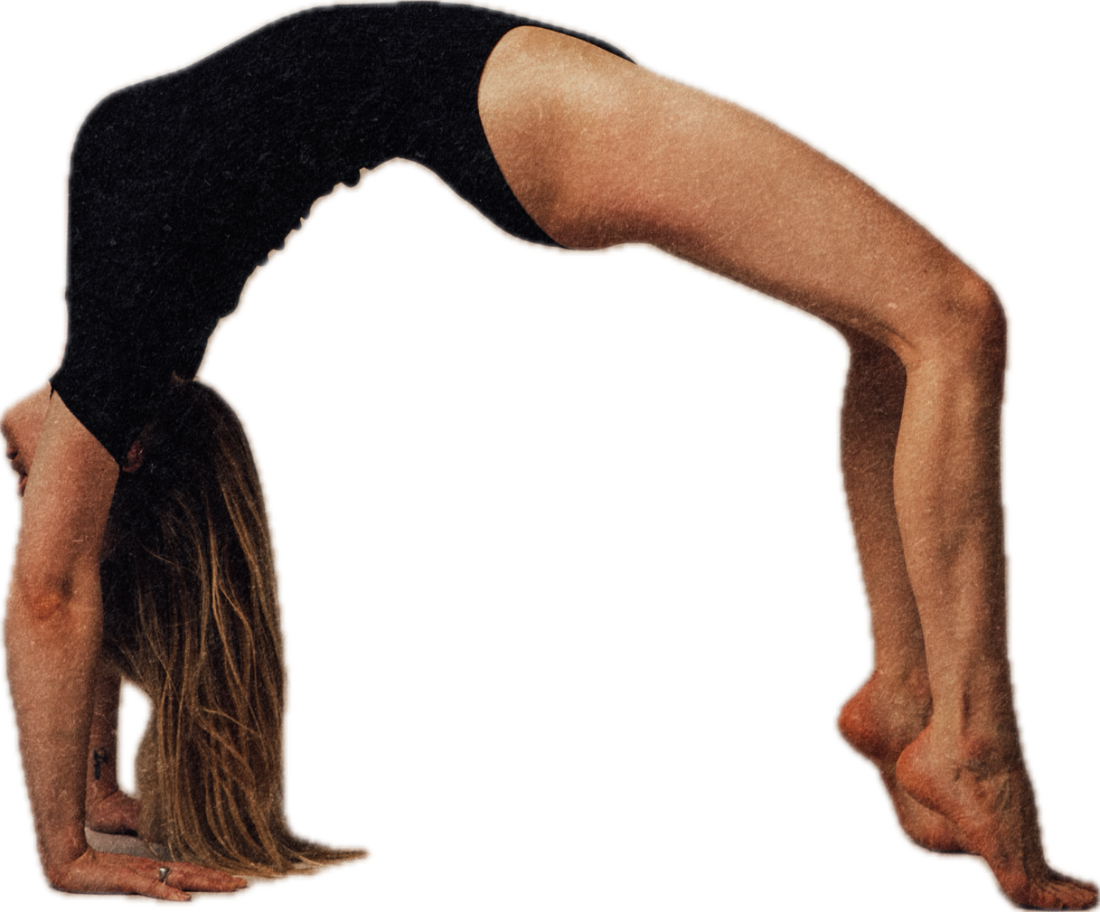 Margo in bridge pose
